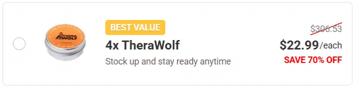 TheraWolf Pain Relief Balm Package 4